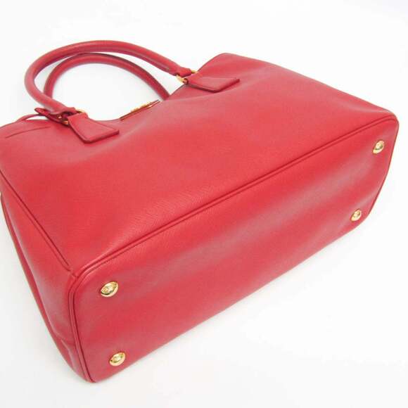 Prada Saffiano Galleria BN1874 Women's Leather Handbag,Shoulder Bag Fuoco,Red... - Picture 6 of 16